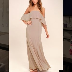 Long off the shoulder dress from Lulu’s